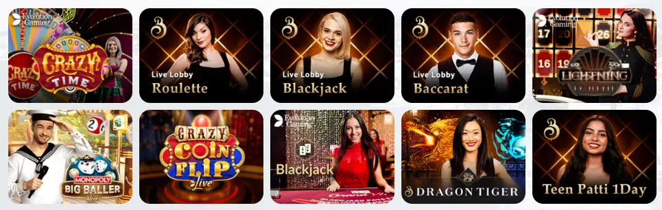 Jeux de casino en direct ALLYSPIN CASINO