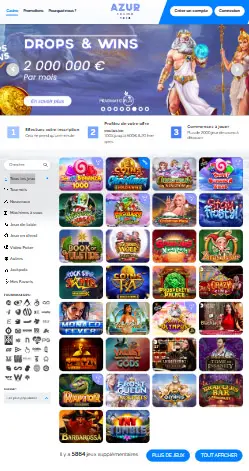 l'application et interface AllySpin Casino
